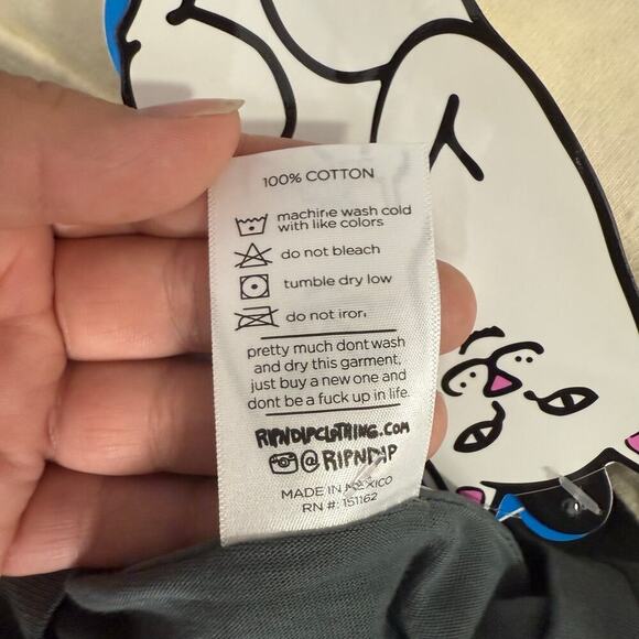 RipnDip Bah Humbug Pocket Tee, Gray, Small - Picture 3 of 4